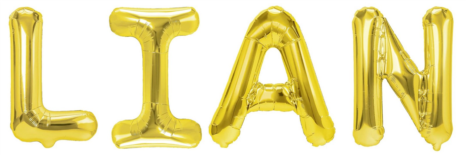Folienballon Schriftzug männliche Namen (Lian) 35cm Höhe