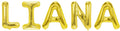 Folienballon Schriftzug weibliche Namen (Liana) 35cm Höhe