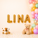 Folienballon Schriftzug weibliche Namen (Lina) 35cm Höhe