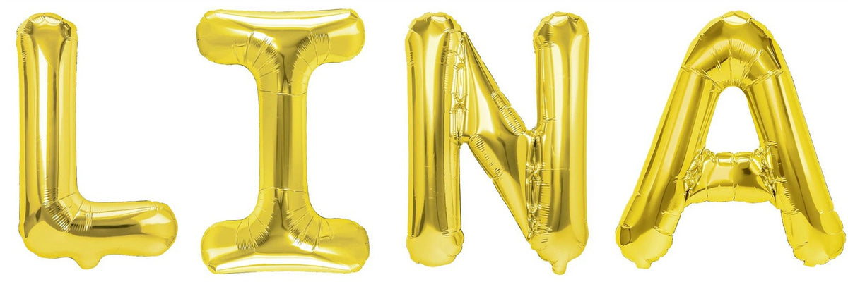 Folienballon Schriftzug weibliche Namen (Lina) 35cm Höhe