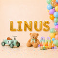 Folienballon Schriftzug männliche Namen (Linus) 35cm Höhe