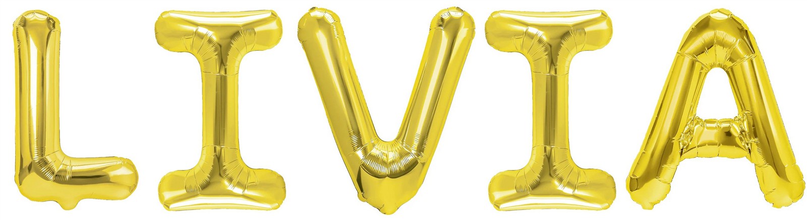 Folienballon Schriftzug weibliche Namen (Livia) 35cm Höhe