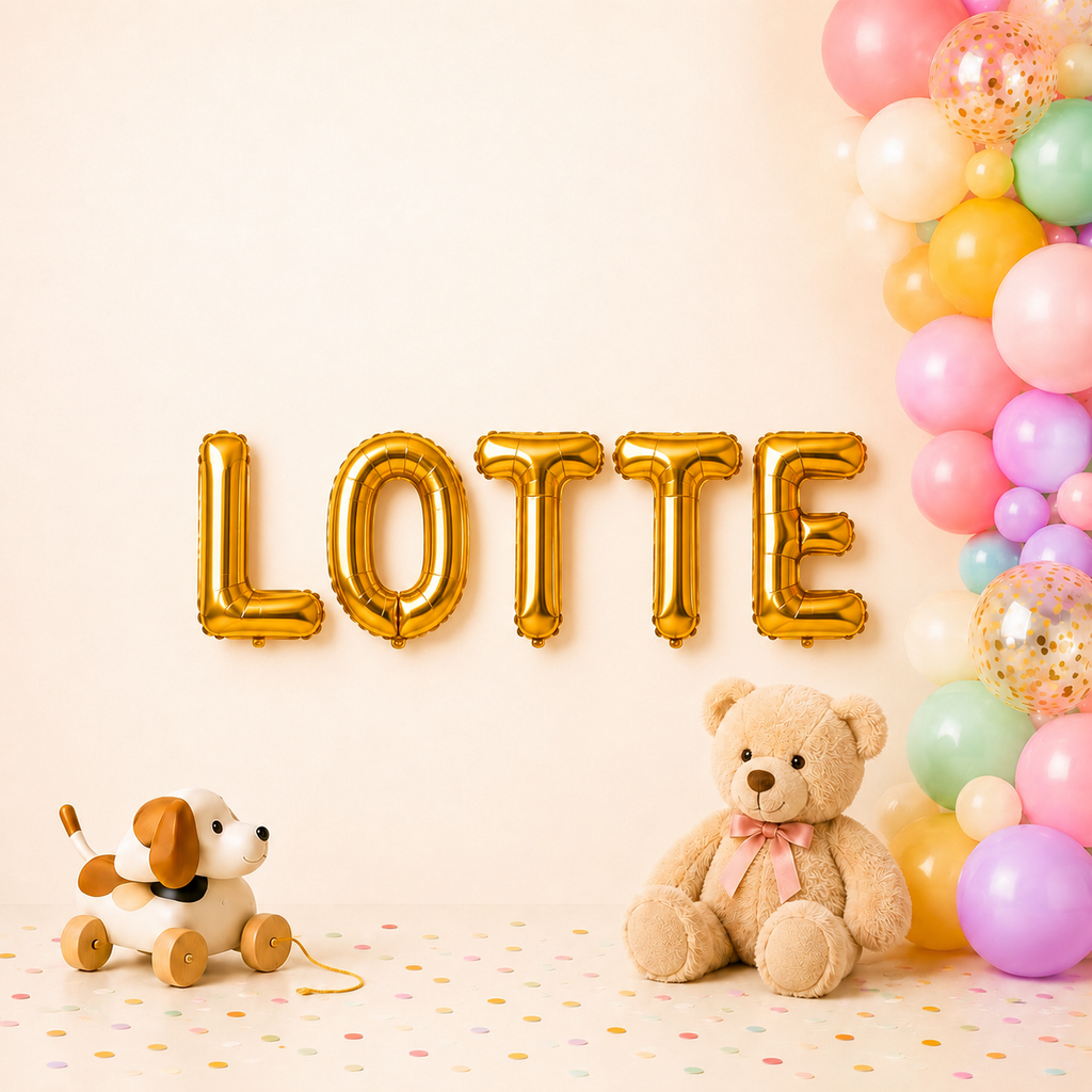 Folienballon Schriftzug weibliche Namen (Lotte) 35cm Höhe