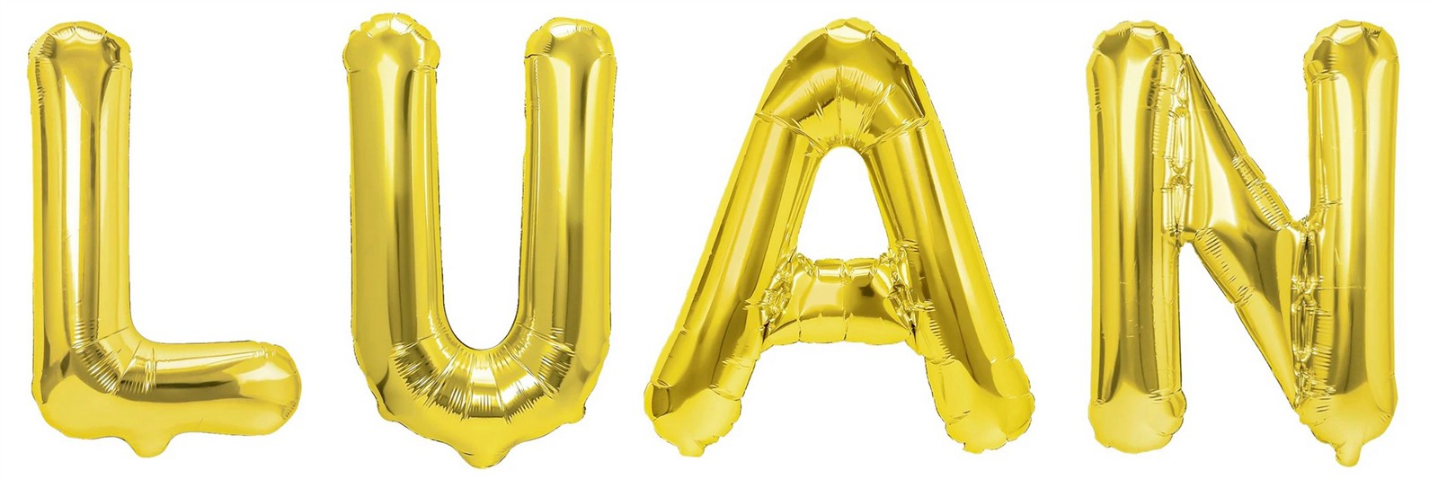 Folienballon Schriftzug männliche Namen (Luan) 35cm Höhe