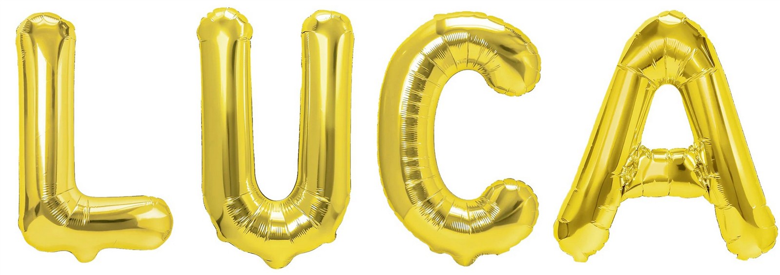Folienballon Schriftzug männliche Namen (Luca) 35cm Höhe