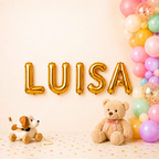 Folienballon Schriftzug weibliche Namen (Luisa) 35cm Höhe