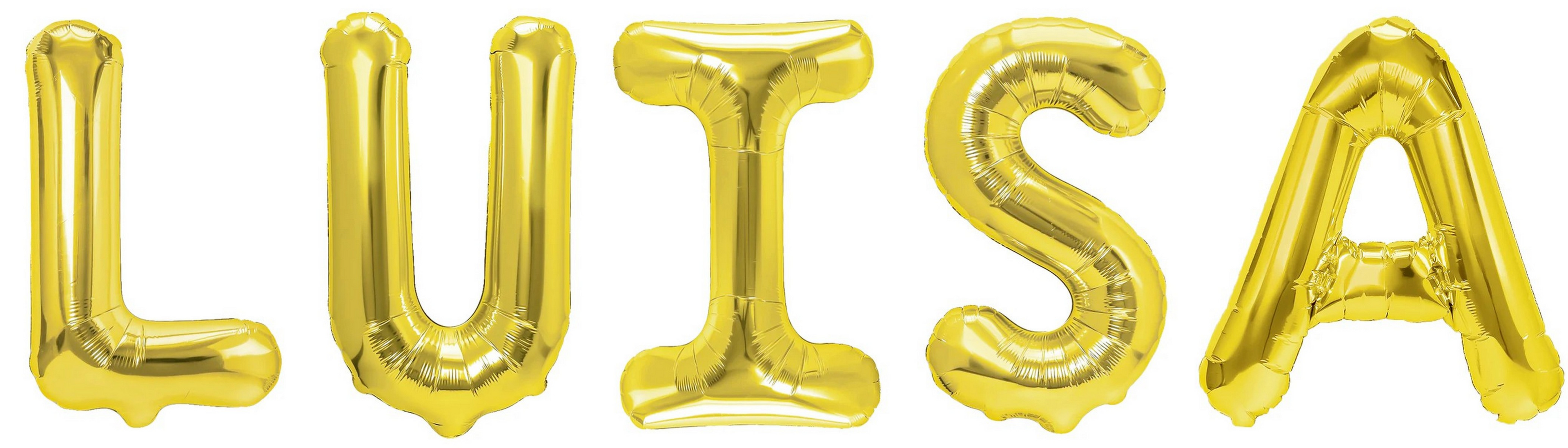 Folienballon Schriftzug weibliche Namen (Luisa) 35cm Höhe