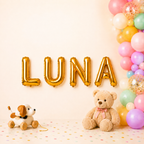 Folienballon Schriftzug weibliche Namen (Luna) 35cm Höhe