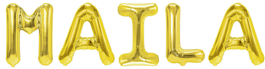 Folienballon Schriftzug weibliche Namen (Maila) 35cm Höhe