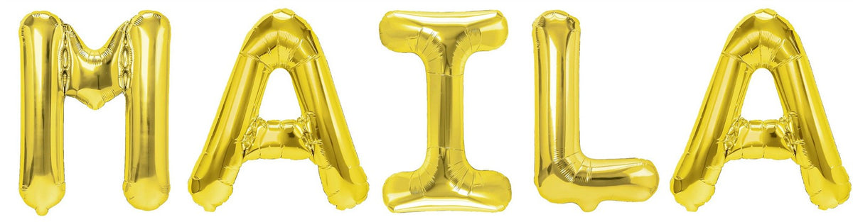Folienballon Schriftzug weibliche Namen (Maila) 35cm Höhe