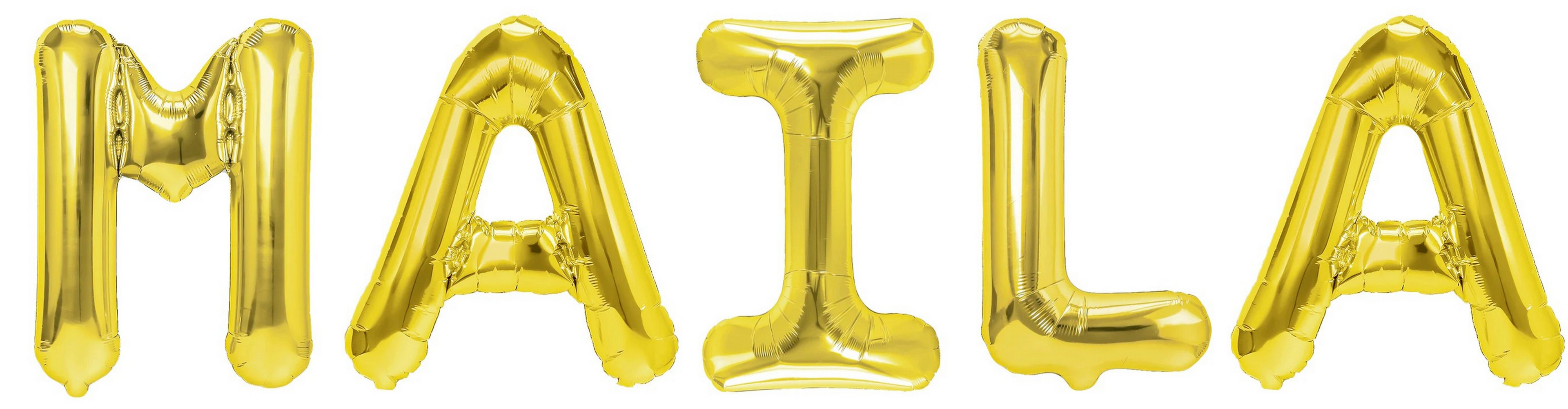 Folienballon Schriftzug weibliche Namen (Maila) 35cm Höhe