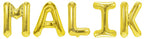 Folienballon Schriftzug männliche Namen (Malik) 35cm Höhe