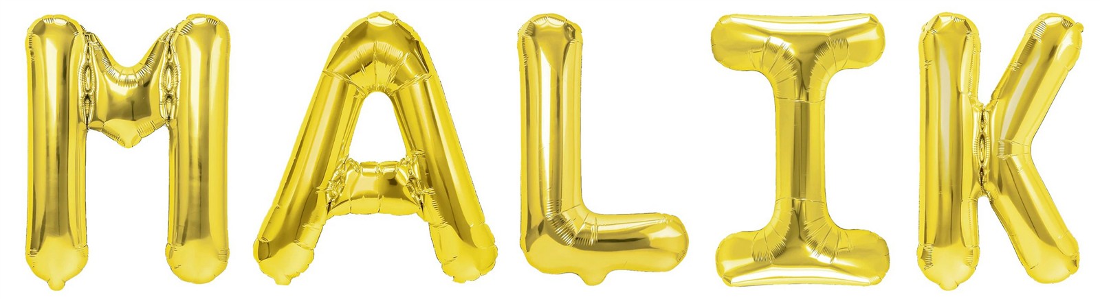 Folienballon Schriftzug männliche Namen (Malik) 35cm Höhe