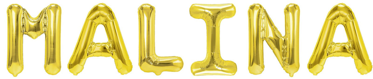 Folienballon Schriftzug weibliche Namen (Malina) 35cm Höhe