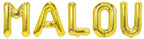 Folienballon Schriftzug weibliche Namen (Malou) 35cm Höhe