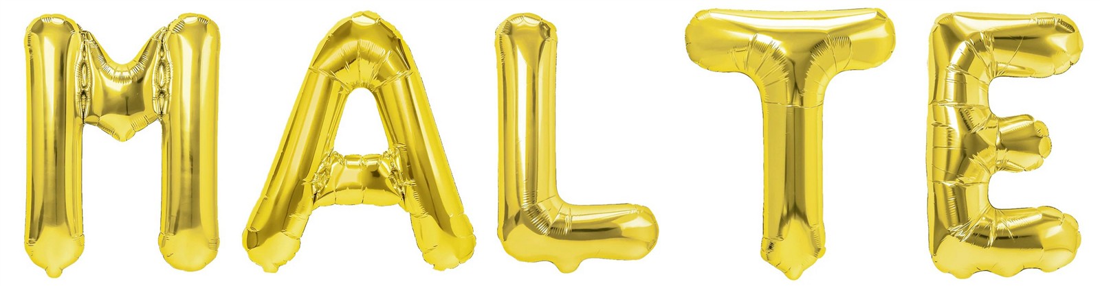 Folienballon Schriftzug männliche Namen (Malte) 35cm Höhe