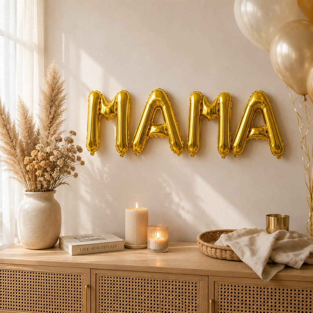 Folienballon Schriftzug (Mama) - Gold, 35 cm