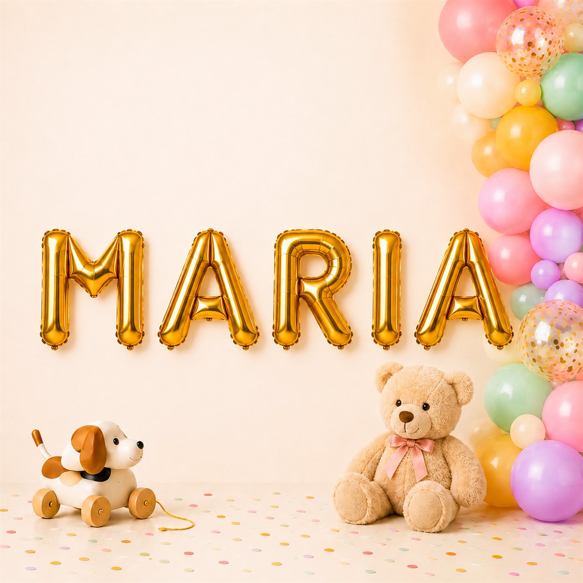 Folienballon Schriftzug weibliche Namen (Maria) 35cm Höhe