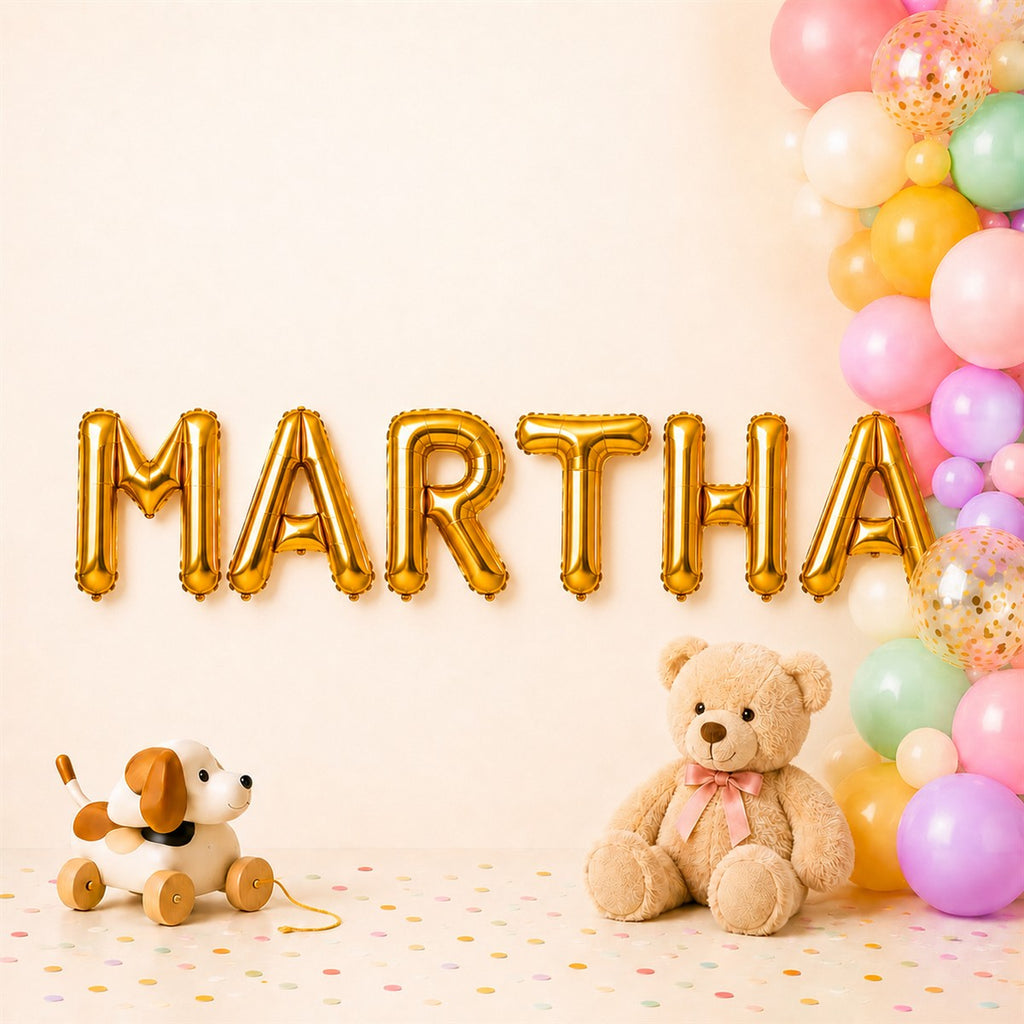 Folienballon Schriftzug weibliche Namen (Martha) 35cm Höhe