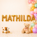 Folienballon Schriftzug weibliche Namen (Mathilda) 35cm Höhe