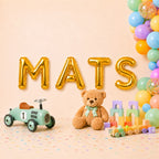 Folienballon Schriftzug männliche Namen (Mats) 35cm Höhe