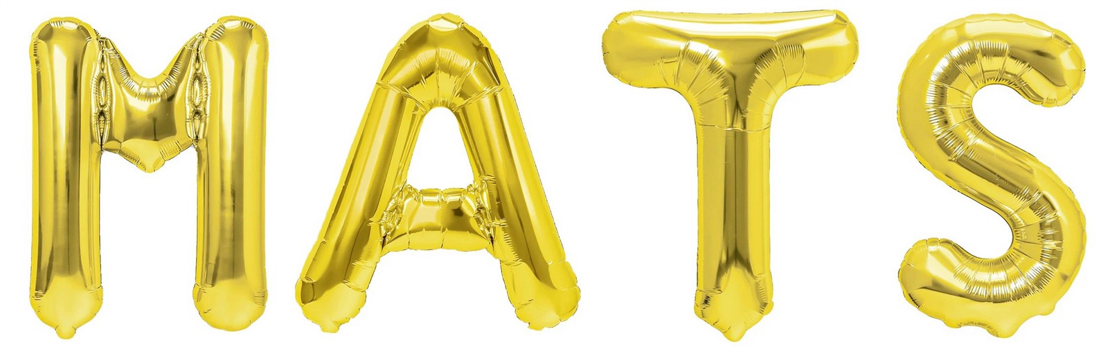 Folienballon Schriftzug männliche Namen (Mats) 35cm Höhe