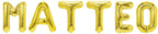 Folienballon Schriftzug männliche Namen (Matteo) 35cm Höhe