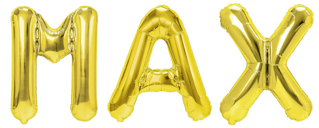 Folienballon Schriftzug männliche Namen (Max) 35cm Höhe