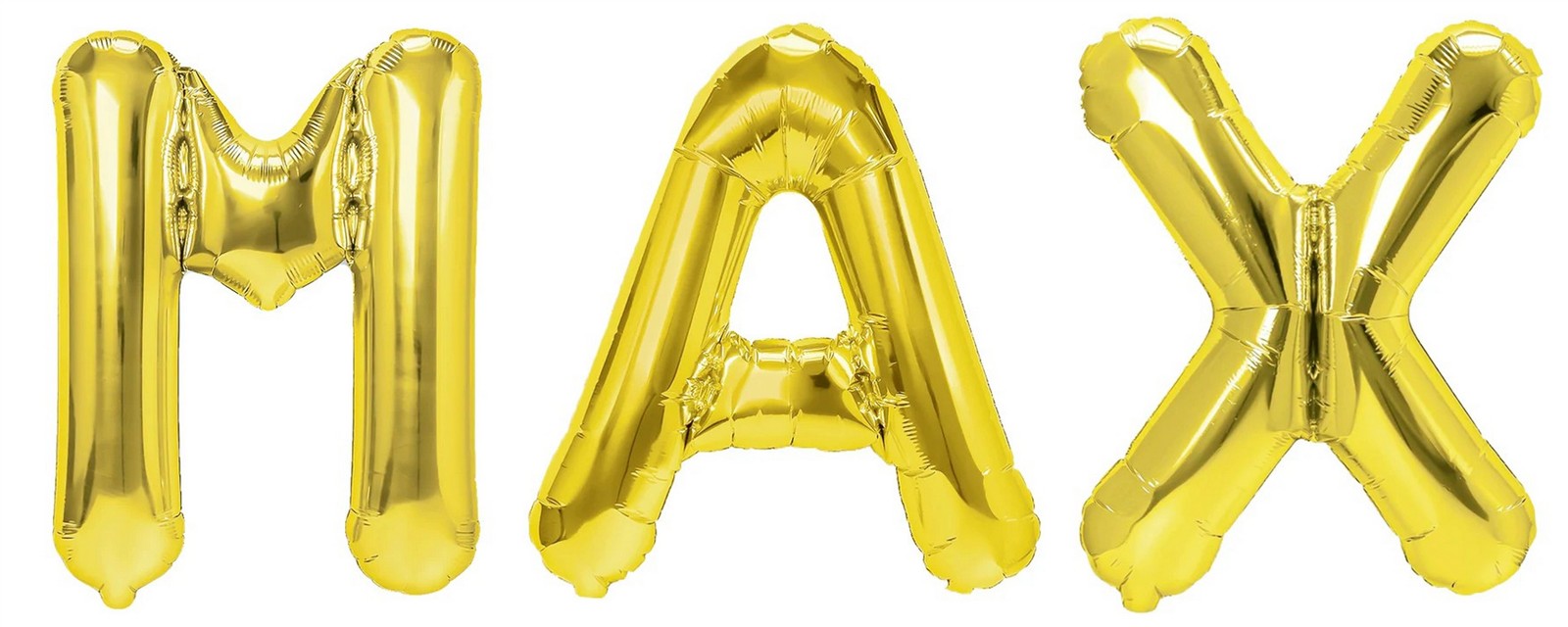 Folienballon Schriftzug männliche Namen (Max) 35cm Höhe