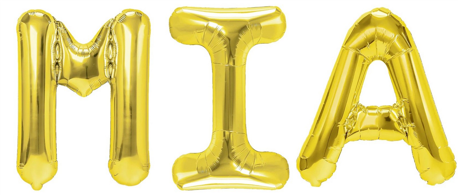 Folienballon Schriftzug weibliche Namen (Mia) 35cm Höhe