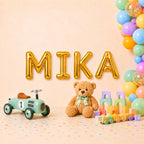 Folienballon Schriftzug männliche Namen (Mika) 35cm Höhe