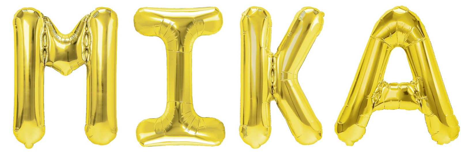 Folienballon Schriftzug männliche Namen (Mika) 35cm Höhe