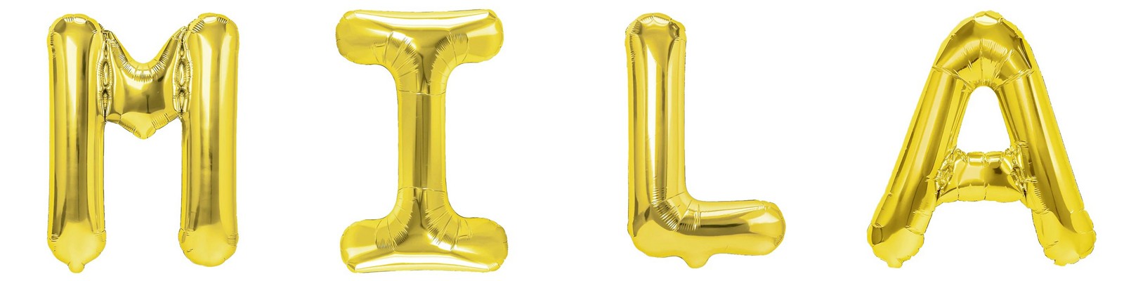 Folienballon Schriftzug weibliche Namen (Mila) 35cm Höhe