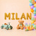 Folienballon Schriftzug männliche Namen (Milan) 35cm Höhe