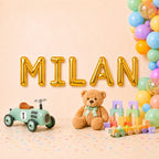 Folienballon Schriftzug männliche Namen (Milan) 35cm Höhe