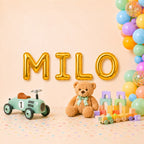 Folienballon Schriftzug männliche Namen (Milo) 35cm Höhe