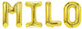 Folienballon Schriftzug männliche Namen (Milo) 35cm Höhe