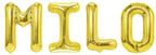 Folienballon Schriftzug männliche Namen (Milo) 35cm Höhe