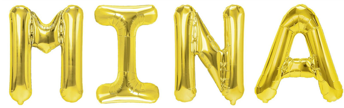 Folienballon Schriftzug weibliche Namen (Mina) 35cm Höhe