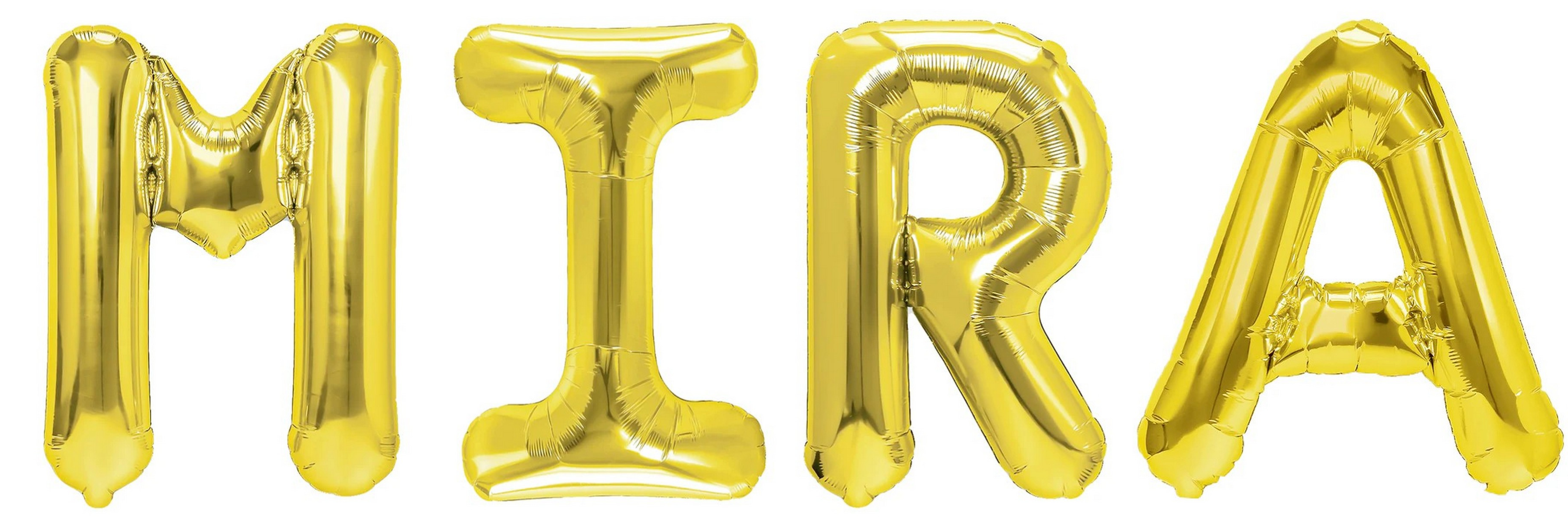 Folienballon Schriftzug weibliche Namen (Mira) 35cm Höhe