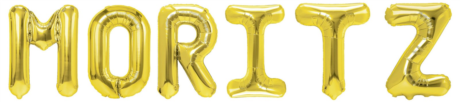 Folienballon Schriftzug männliche Namen (Moritz) 35cm Höhe