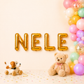 Folienballon Schriftzug weibliche Namen (Nele) 35cm Höhe