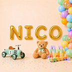 Folienballon Schriftzug männliche Namen (Nico) 35cm Höhe