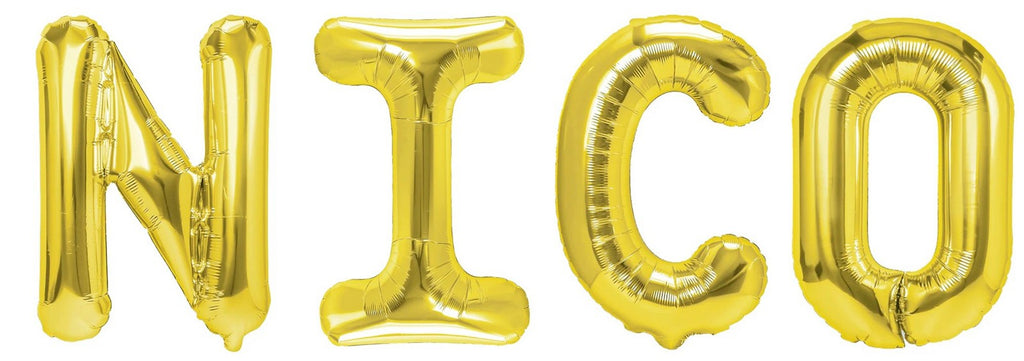 Folienballon Schriftzug männliche Namen (Nico) 35cm Höhe