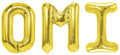 Folienballon Schriftzug (Omi) - Gold, 35 cm