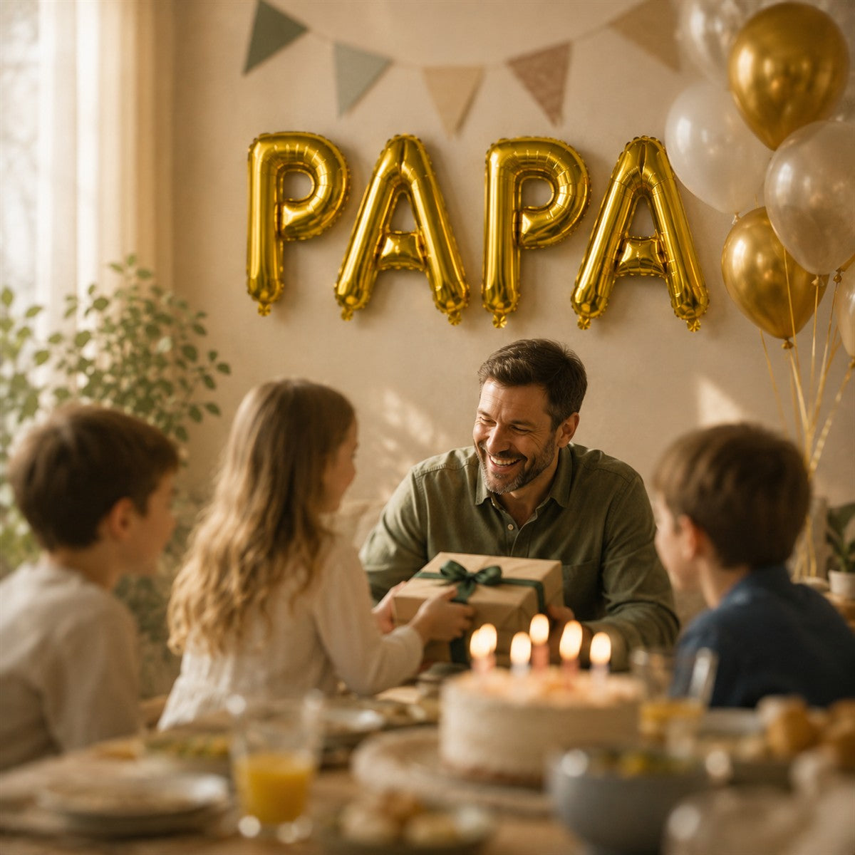 Folienballon Schriftzug (Papa) - Gold, 35 cm