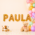 Folienballon Schriftzug weibliche Namen (Paula) 35cm Höhe