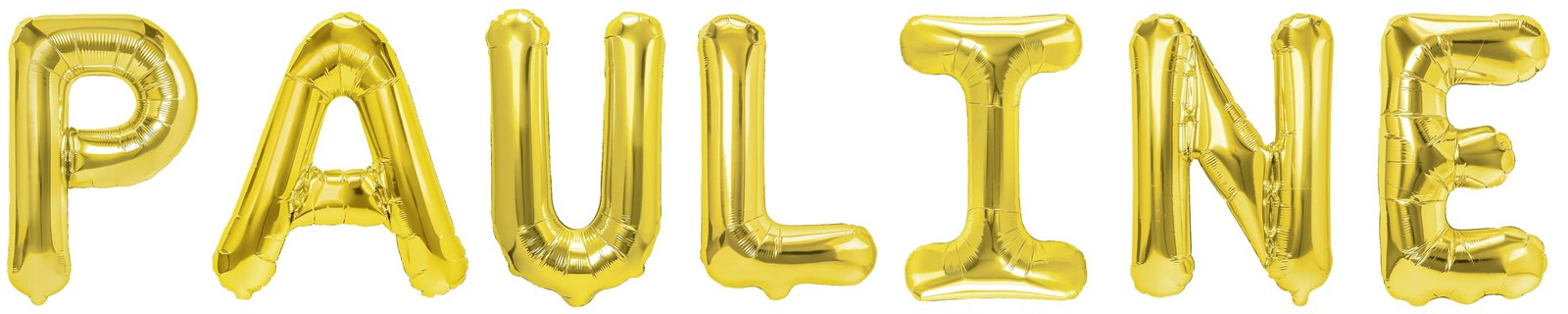 Folienballon Schriftzug weibliche Namen (Pauline) 35cm Höhe