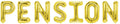 Folienballon Schriftzug (Pension) - Gold, 35 cm