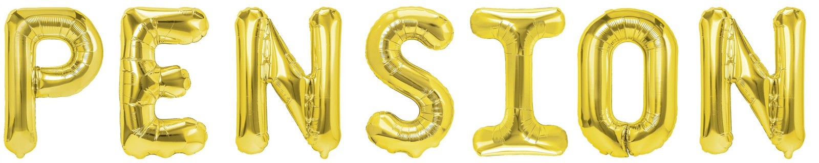 Folienballon Schriftzug (Pension) - Gold, 35 cm